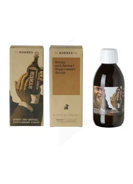 Korres Sirop Aux Miel, Fenouil, Thym Et à L'anis Toux Grasses & Evolutives 200ml