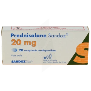 Prednisolone Sandoz 20 Mg, Comprimé Orodispersible