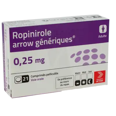 Ropinirole Arrow Generiques 0,25 Mg, Comprimé Pelliculé à Le Plessis-Bouchard