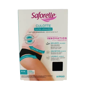 Saforelle Culotte Fuites Urinaires Culotte Ultra Absorbante Noire Taille 38