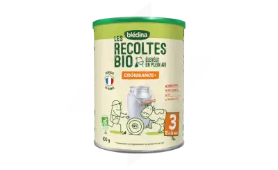 Blédina Les Récoltes Bio 3 Croissance Lait en poudre B/800g