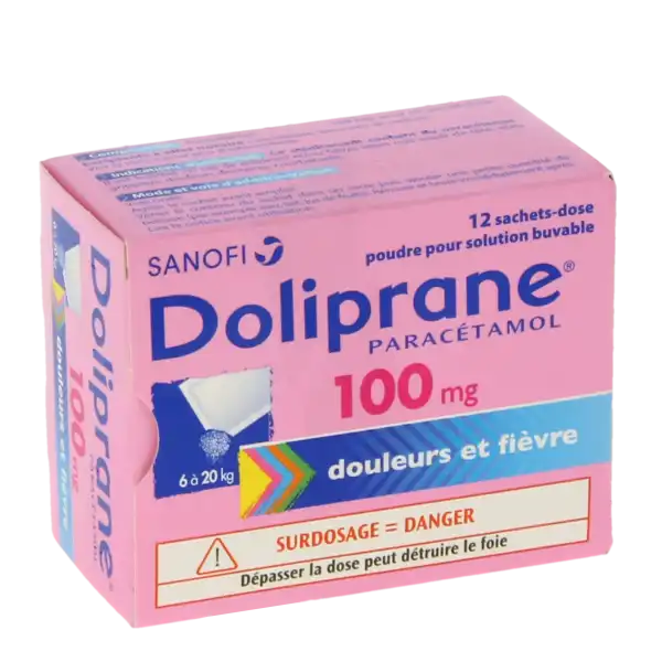 Doliprane 100 Mg, Poudre Pour Solution Buvable En Sachet-dose