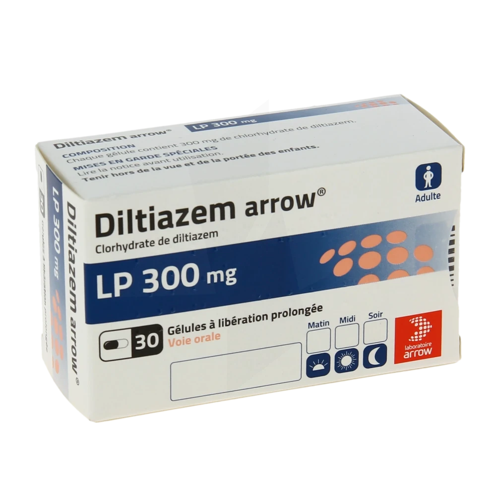 Diltiazem Arrow Lp 300 Mg, Gélule à Libération Prolongée