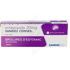 Omeprazole Sandoz Conseil 20 Mg, Gélule Gastro-résistante