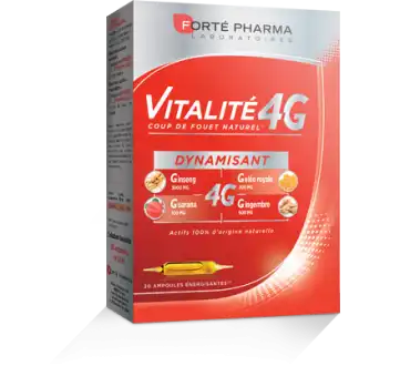 Vitalité 4g Dynamisant Solution Buvable 20 Ampoules/10ml à JACOU