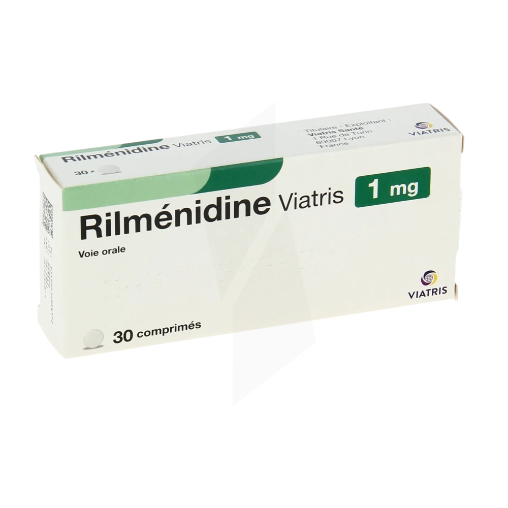 Rilmenidine Viatris 1 Mg, Comprimé