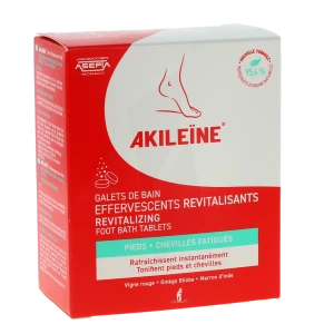 Akileine Soins Rouges Galet De Bain Effervescent Revitalisant 6 Doses De 20 G