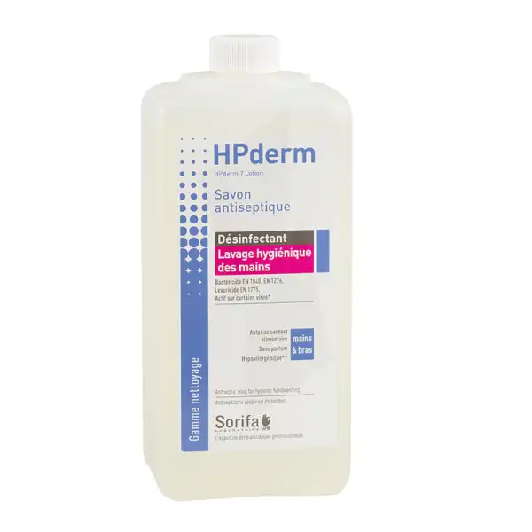 Hpderm® Lotion Antiseptique Désinfectant Pour Le Lavage Hygiénique Des Mains Flacon 1l