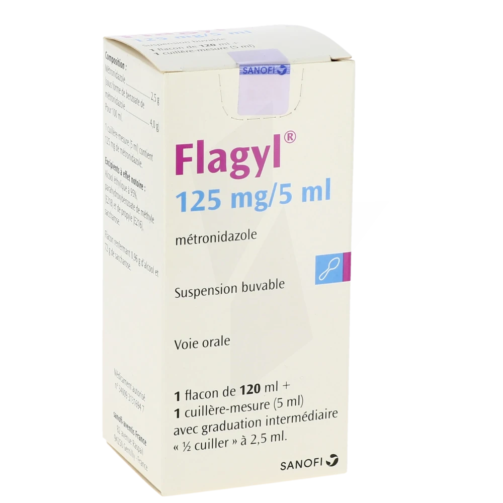 Flagyl 125 Mg/5 Ml, Suspension Buvable