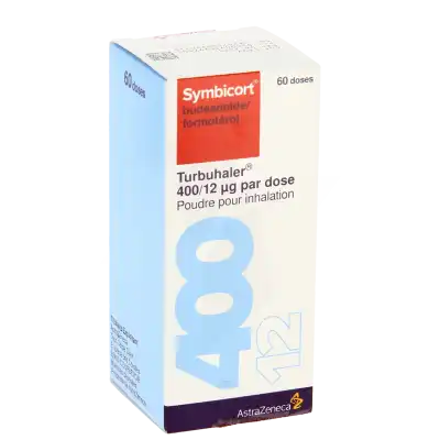SYMBICORT TURBUHALER 400 microgrammes/12 microgrammes par dose, poudre pour inhalation