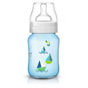 Avent Natural Biberon Classic + Bleu Coloré 260ml