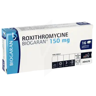 Roxithromycine Biogaran 150 Mg, Comprimé Pelliculé à Blere