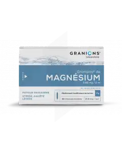 Granions De Magnesium 3,82 Mg/2 Ml Solution Buvable 30 Ampoules/2ml à SAINT-SAENS