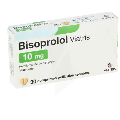 Bisoprolol Viatris 10 Mg, Comprimé Pelliculé Sécable à CUISERY
