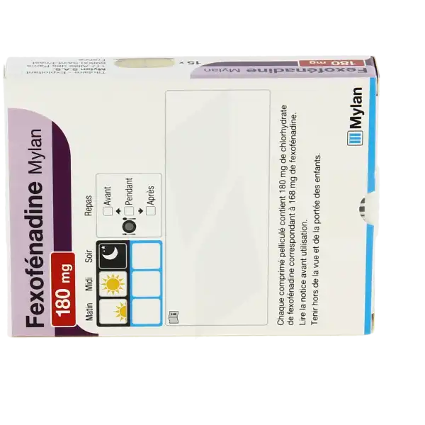Fexofenadine Viatris 180 Mg, Comprimé Pelliculé