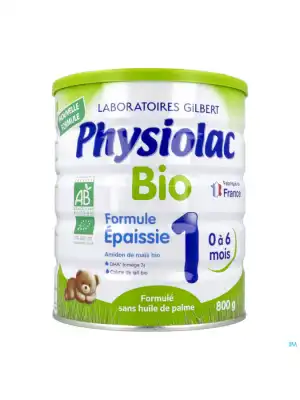 Physiolac Bio 1 Epaissie Lait Pdre B/800g à Angers