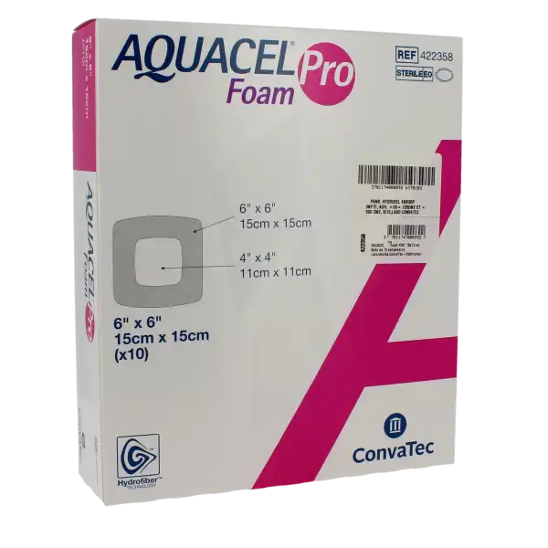 Aquacel Foam Pro Pans Hydrocel 15x15cm B/10