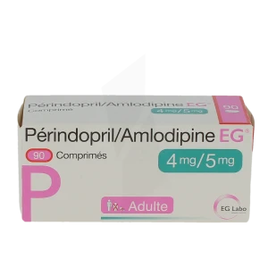 Perindopril Tert-butylamine/amlodipine Eg 4 Mg/5 Mg, Comprimé