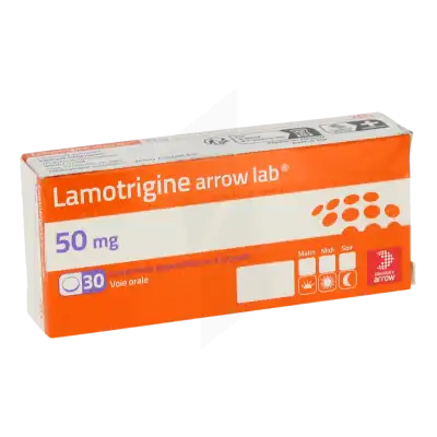 Lamotrigine Arrow Lab 50 Mg, Comprimé Dispersible Ou à Croquer à Abbeville