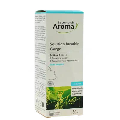 Le Comptoir Aroma Solution Buvable Gorge Sans Sucres 150 Ml à Saint-Médard-en-Jalles