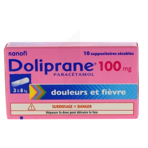 Doliprane 100 Mg, Suppositoire Sécable