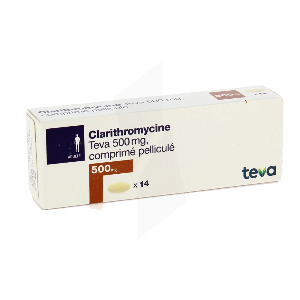 Clarithromycine Teva 500 Mg, Comprimé Pelliculé