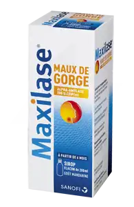 Maxilase Alpha-amylase 200 U Ceip/ml Sirop Maux De Gorge Fl/200ml à Lesparre-Médoc
