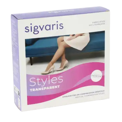 Sigvaris Styles Transparent Chaussettes  Femme Classe 2 Noir Small Normal à LILLE