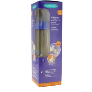 Lansinoh Natural Wave Biberon Verre 240ml