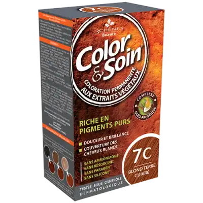 Acheter COLOR&SOIN Kit coloration permanente 7C blond terre cuivré à TOULON