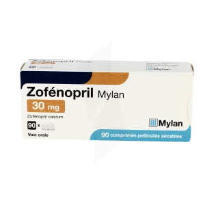 Zofenopril Viatris 30 Mg, Comprimé Pelliculé Sécable