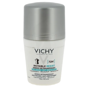 Vichy Deodorant Dermo-tolerance Dermo-détranspirant Invisible Protect 72h Anti-taches Anti-irritations Roll-on/50ml