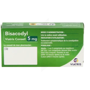 Bisacodyl Viatris Conseil 5 Mg, Comprimé Enrobé Gastro-résistant