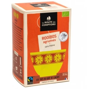 La Route Des Comptoirs Agrumes Rooïbos Bio Aux Agrumes 20 Sachets