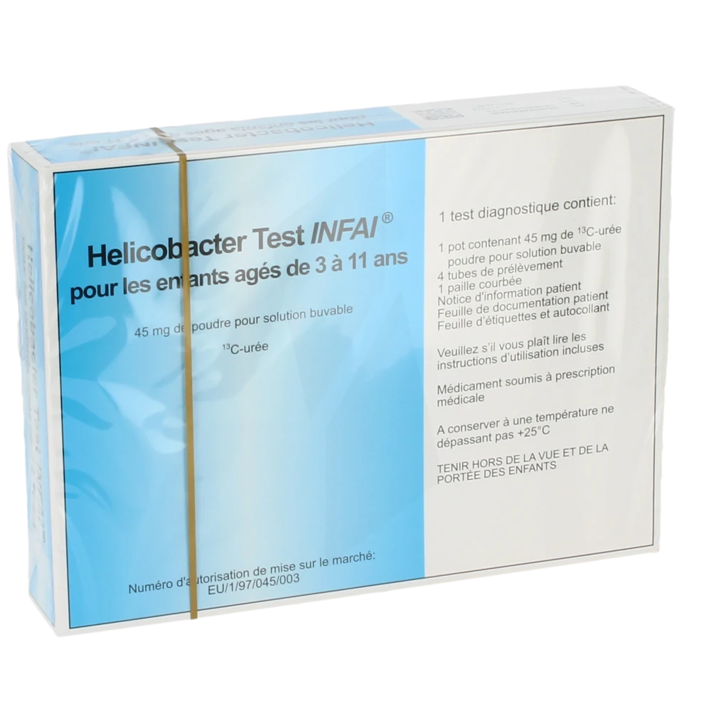 Helicobacter Test Infai Pour Les Enfants Agés De 3 à 11 Ans, 45 Mg, Poudre Pour Solution Buvable