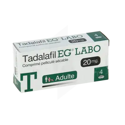 Tadalafil Eg Labo 20 Mg, Comprimé Pelliculé Sécable à Auterive