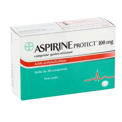 Aspirine Protect 100 Mg, 30 Comprimés Gastro-résistant à Gradignan