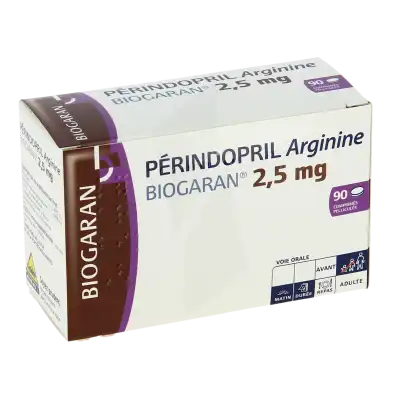 Perindopril Arginine Biogaran 2,5 Mg, Comprimé Pelliculé à TOULON