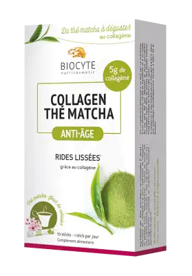 Biocyte Collagen Morning Solution buvable Matcha Cerise 10 Sticks