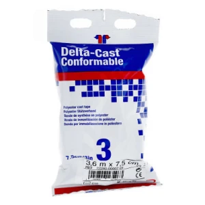 Delta-cast Bande De Synthèse Conformable Blanc 5cmx3.6m