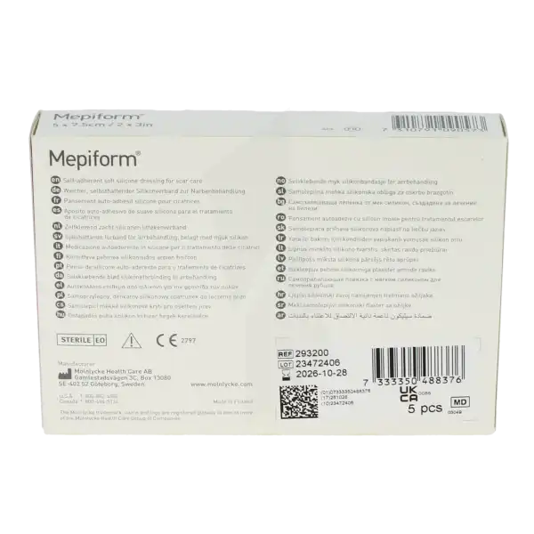 Mepiform Pans Siliconé Cicatrice 5cmx7,5cm B/5