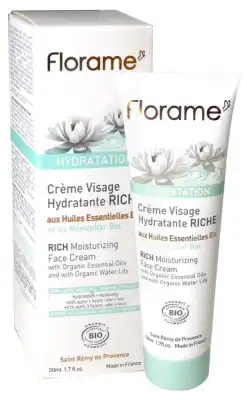 Florame Crème Hydratante Visage - Riche - 50ml à Cambrai
