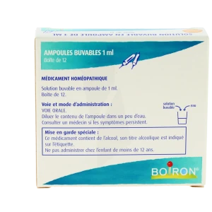 Boiron Serum Anticolibacillaire * 4ch Solution Buvable En Ampoules Boîte De 12 Ampoules