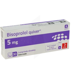 Bisoprolol Quiver 5 Mg, Comprimé Sécable