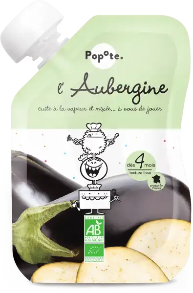 Popote Aubergine Bio Gourde/120g