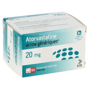 Atorvastatine Arrow Generiques 20 Mg, Comprimé Pelliculé