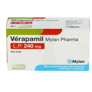 Verapamil Viatris Lp 240 Mg, Comprimé Pelliculé Sécable à Libération Prolongée