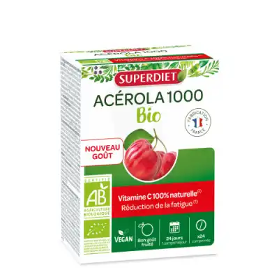 Superdiet Acérola 1000 Bio Comprimés à Croquer B /24 à Bordeaux