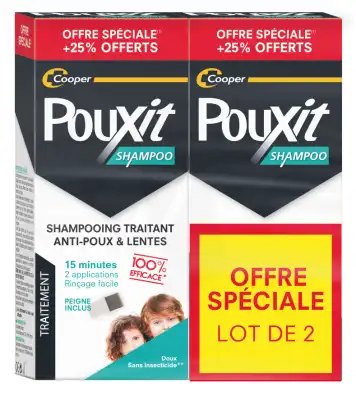 Pouxit Shampoo Shampooing Traitant Antipoux Fl/2x250ml à  JOUÉ-LÈS-TOURS