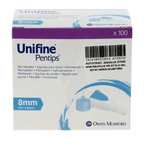 Unifine Pentips, G31, 0,25 Mm X 8 Mm, Bleu , Bt 100